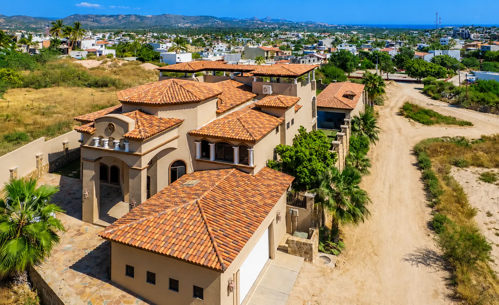 Aerial view of the property